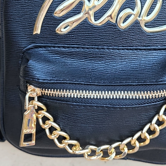 NWOT Bebe Gianna Backpack - Black/Gold main image 7